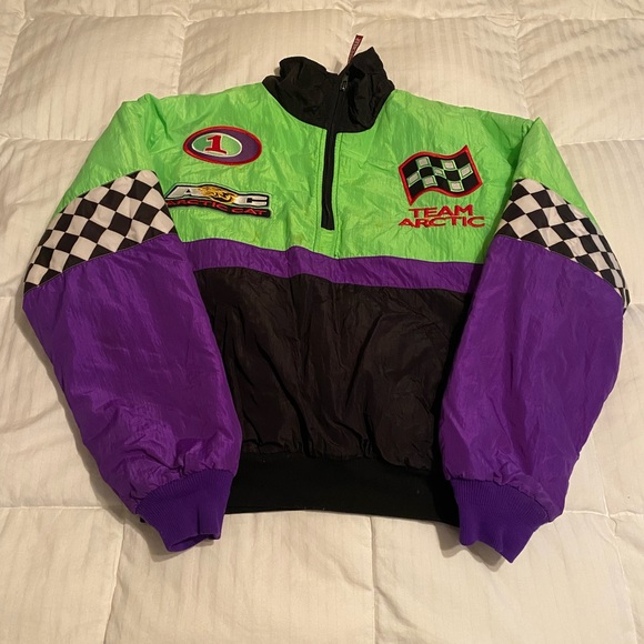 Men’s Vintage Arctic Wear 1/4 Zip Racing Jacket - Picture 1 of 9